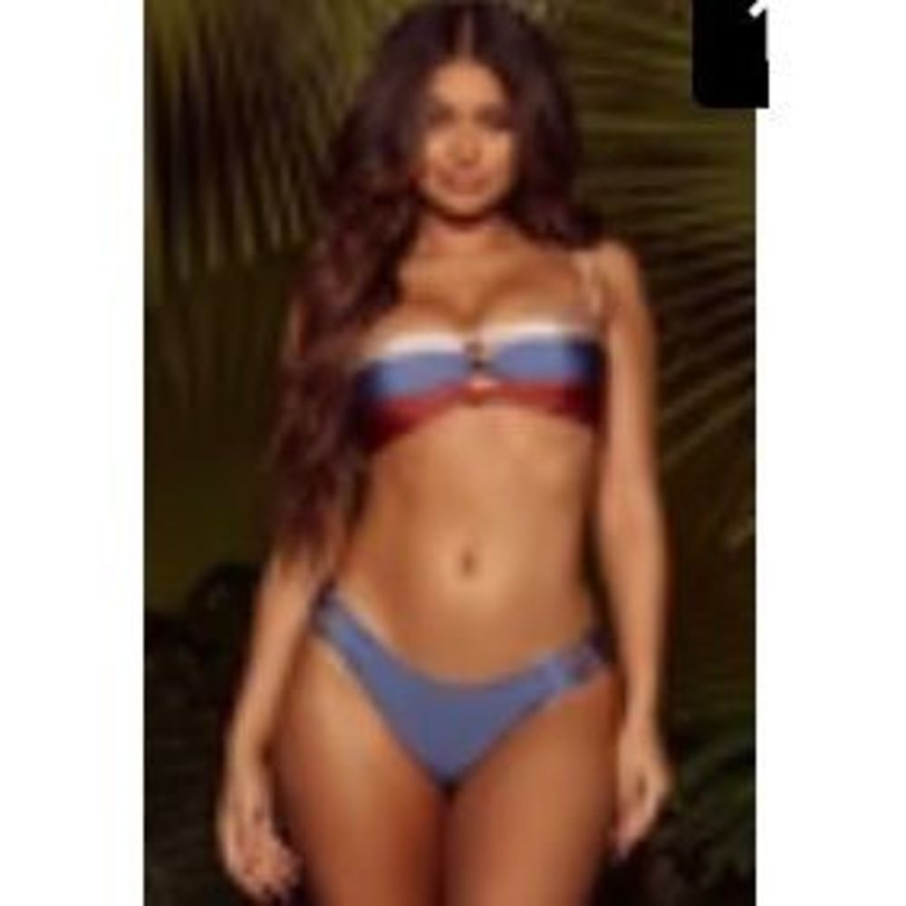 Paddle Board Babe 2 Piece Bikini - Blue/combo